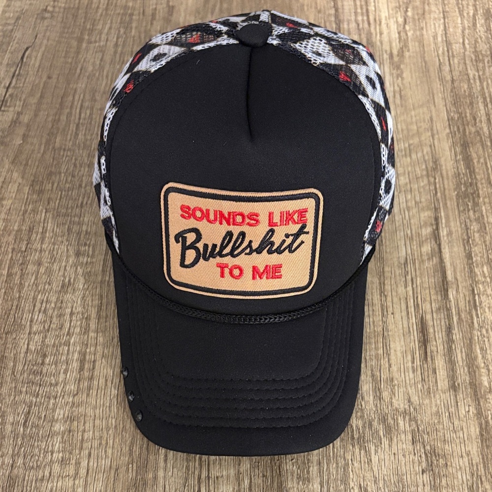 Funny black Trucker hat